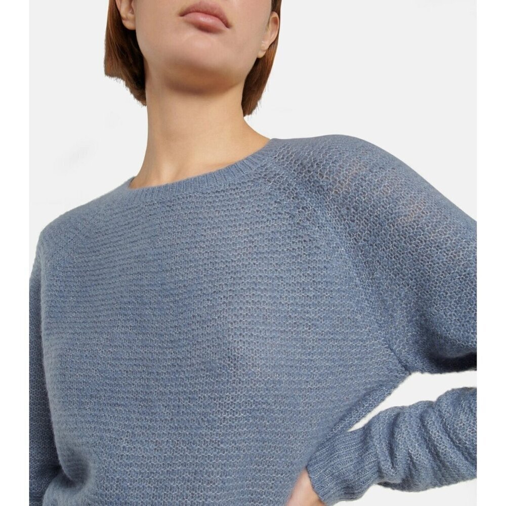 Max Mara Finnici Sweater in Light Blue Small New Womens Knit Cashmere Top - Picture 14 of 16